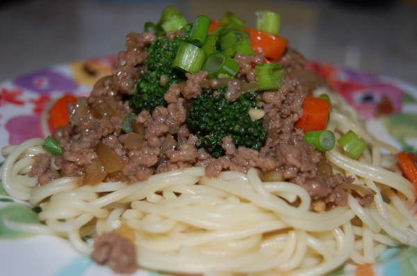 Chinese Style Noodles with Carrots and Broccoli 2