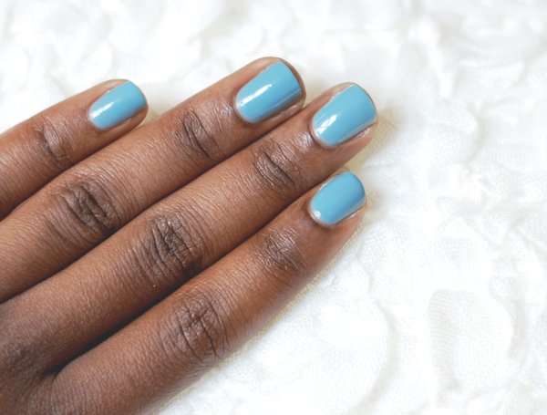 essie polish, essie truth or flare, blue nail polish, dusty blue nails