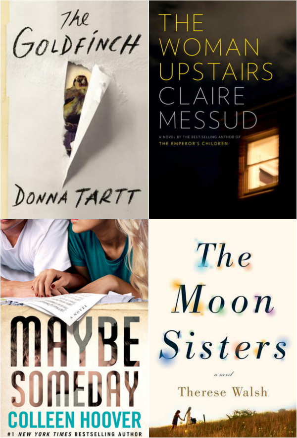 what i read in march, the goldfinch, the woman upstairs, maybe someday, the moon sisters