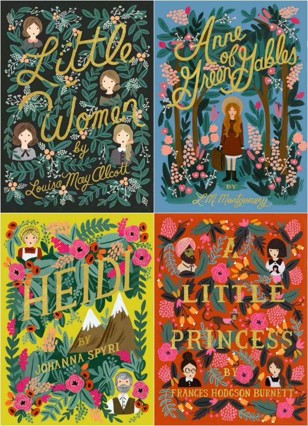 anna bond, rifle paper co., beautiful book covers, redesigned covers of classics, rifle paper co puffin books, illustrated by anna bond