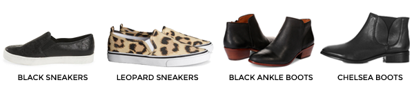 h&m leopard sneakers, black leather petty boots, sam edelman, topshop boots, chelsea boots, aeropostale sneakers, black sneakers